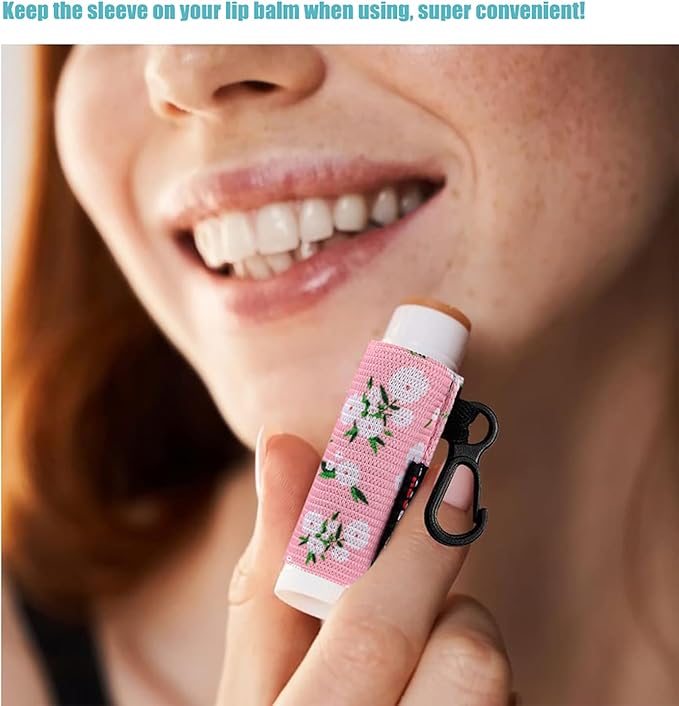 HEYSKAY Lip Balm Holder Keychain Compact Clip O