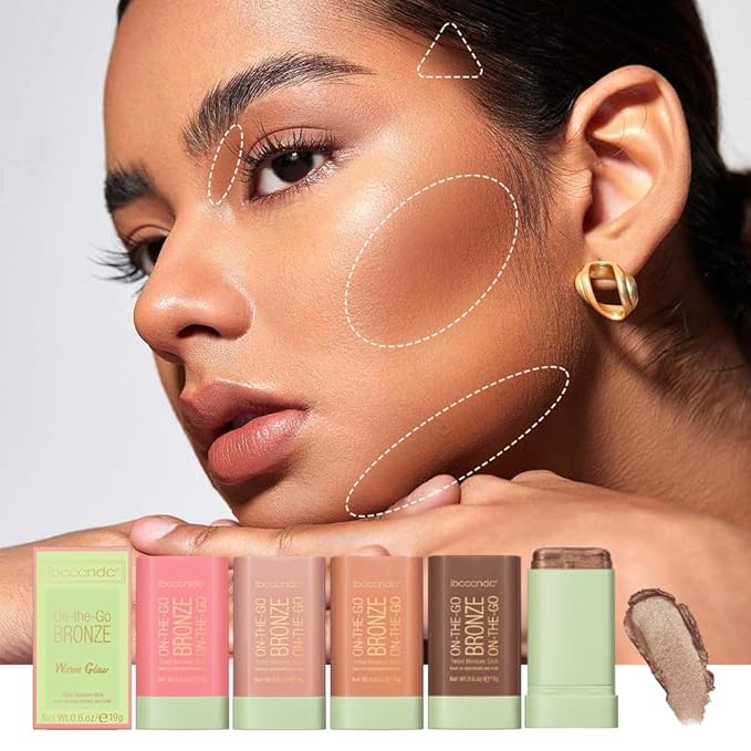 Multi-Use Makeup Bronzer Stick for Effortless Glow -