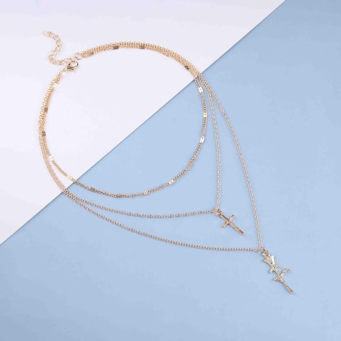 Boho Layered Necklace Choker Vintage Gold