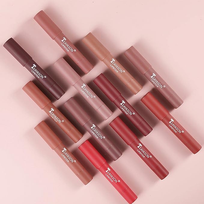 Agrifilm Matte Velvet Lipstick Lip Crayon Nourishing Non-Stick Cup Lip Stain Lip Gloss,Long-lasting Waterproof Lip Stick Lip Makeup for Women (3)