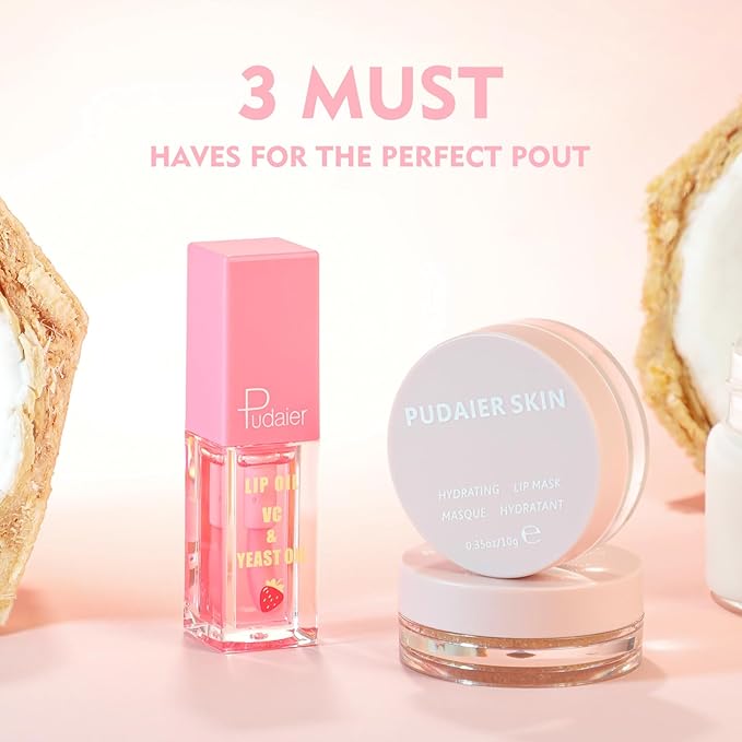 Pudaier 3Pcs Lip Care Kit All