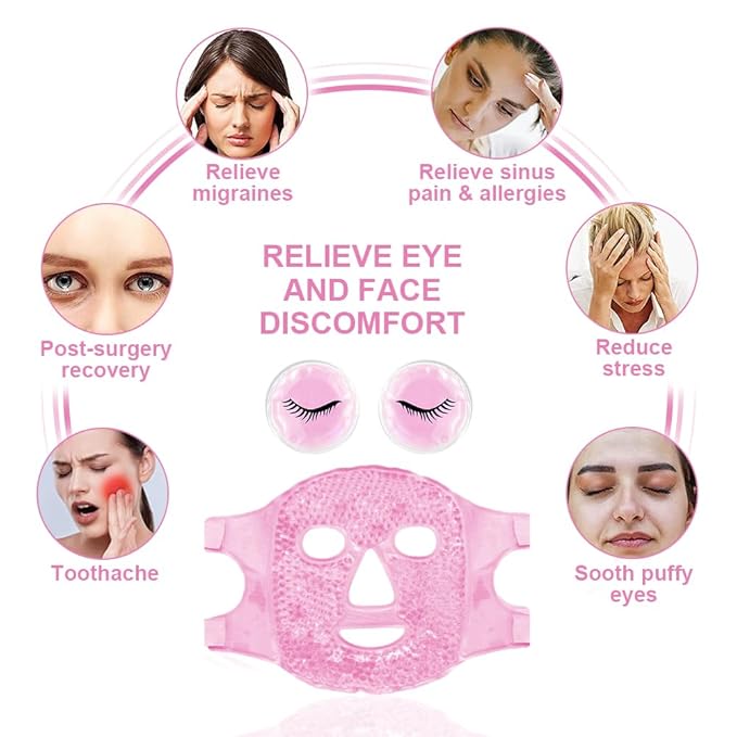 Cold face eye masks ice