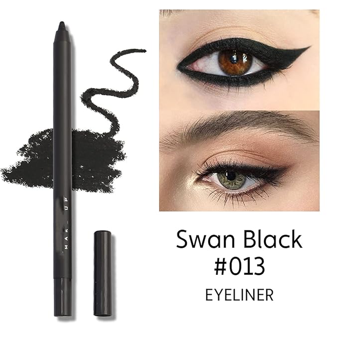 MAEPEOR Matte Lipliner and Eyeliner Kit 3 PCS Smoothly Creamy Lipliner and Eyeliner Pen Set for Daily Wear (3PCS Kit 1)