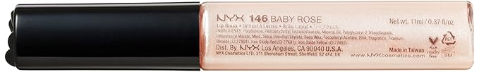 NYX Professional Makeup Mega Shine Lip Gloss, Baby Rose, 0.37 Ounce
