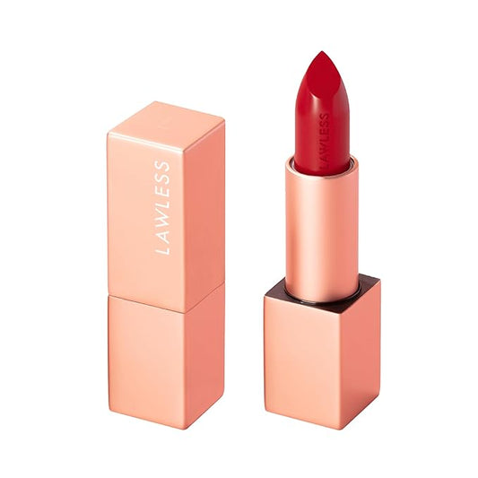 LAWLESS Forget the Filler Lip-Plumping Line-Smoothing Satin Cream Lipstick - Who's That Lady - Natural Ingredients Smooth and Hydrate Lips for a Plumper, Fuller Look - 3.7g