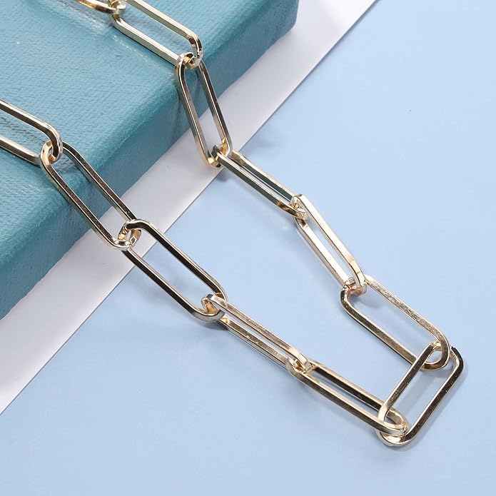 Boho Link Chain Y Necklace Gold