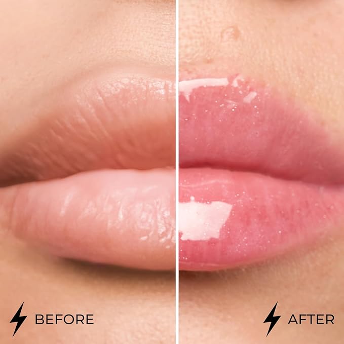 Lamel Dazzle Glow Crystal Clear Lip Gloss - Hydrating Lip Gloss - Non Sticky Lip Gloss - Colored Lip Gloss - Lip Gloss Color - Mini Lip Gloss - Moisturizing Lip Gloss - №405 Cotton Candy