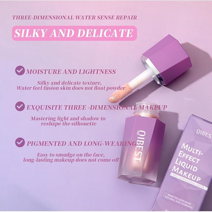 Matte Dewy Liquid Blush, Silky Smooth Cream Soft Cruelty-free,01 Pink