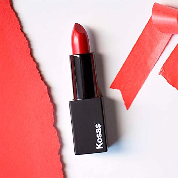 Kosas Weightless Lip Color Nourishing Satin Lipstick - High Impact Lip Color with Clean Formula - Comfy Feel & Soft Finish - Electra