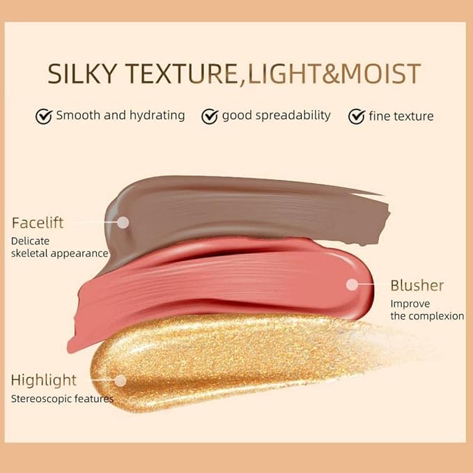 3 Colors Liquid Contour Beauty Wand, Highlighter and Blend. (1#/3#/4#)