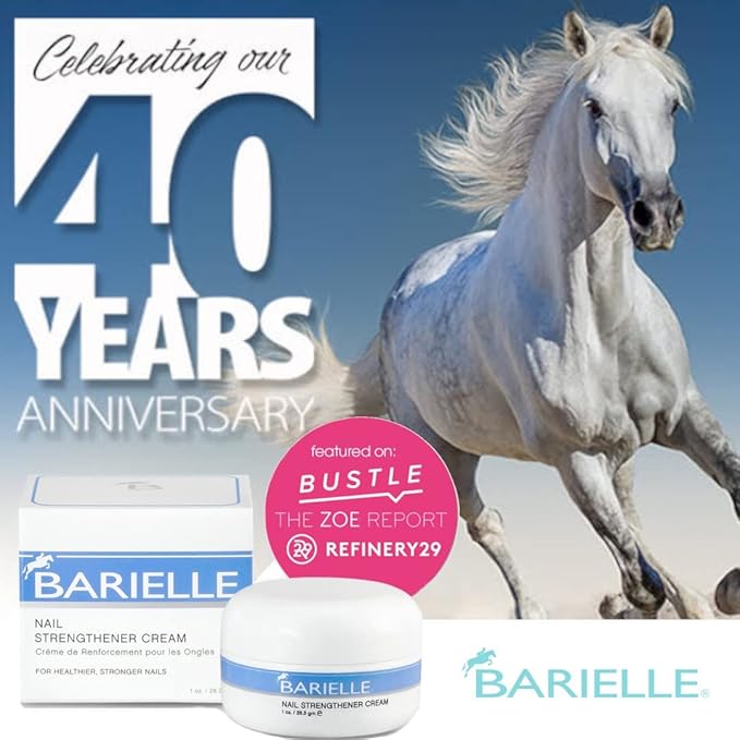 Barielle Nails Daily Strengthening Nail Cream with Biotin 1.5 Ounce - for Splitting, Brittle, Ridged, Breaking, Soft and Damaged Nails, Leaves Nails Strong, Healthy and Revitalized
