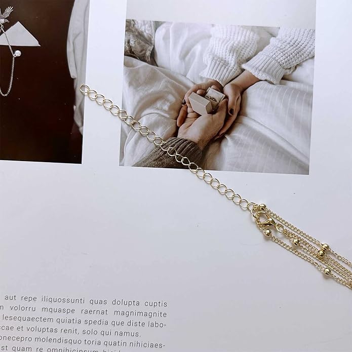 Layered Teardrop Pendant Necklace Teardrop Natural Stone Necklace