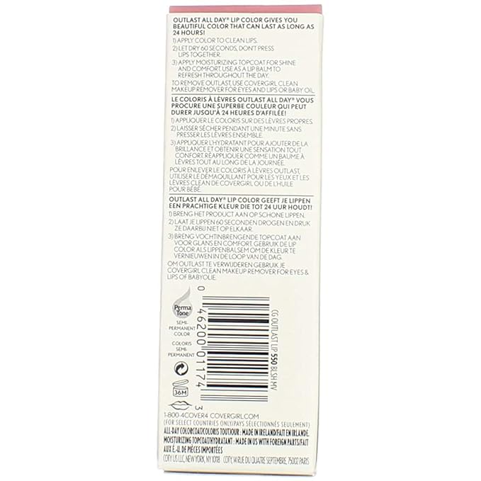 Cover Girl 01174 550bmauve Mauve Outlast Lipcolor