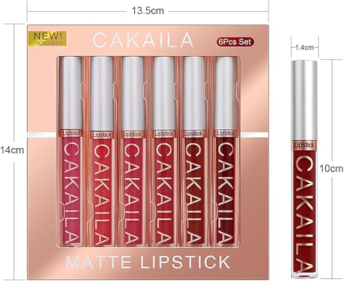 KARNAR 6 Pcs Lipstick Matte Liquid Lipstick Lipgloss