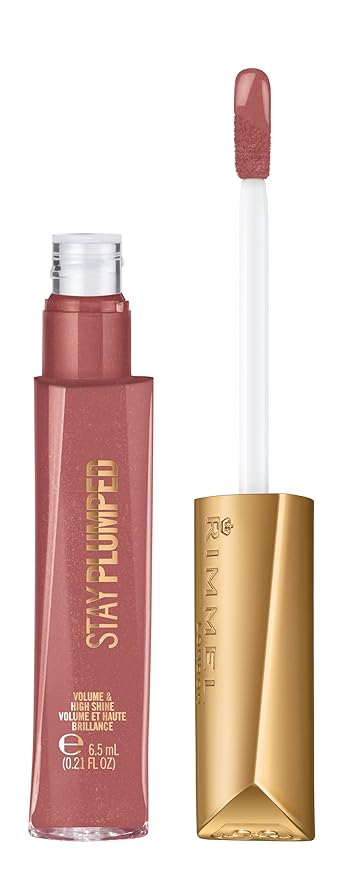Rimmel Stay Plumped Lip Gloss, 210 1999, Pack Gloss,