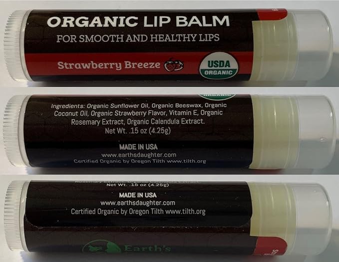 USDA Organic Lip Balm 4-Pack by
