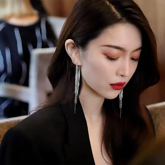 Boho Long Tassel Chain Earrings Fringe