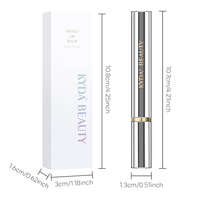 KYDA Tinted Lip Balm, Hydrating Sheer Black