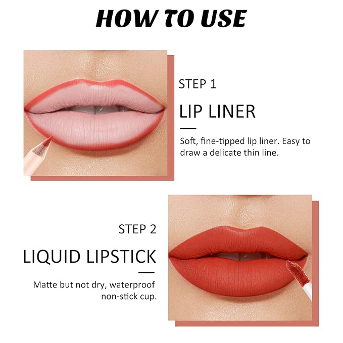 Boobeen Liquid Matte Lipstick and Lip Line Pencil Lipstick