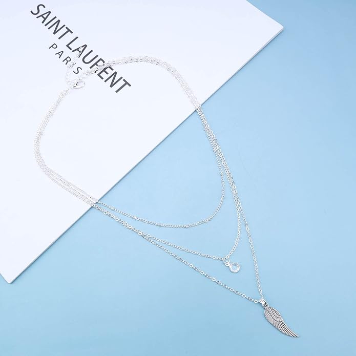 Bohemia Layered Crystal Choker Necklace Angel