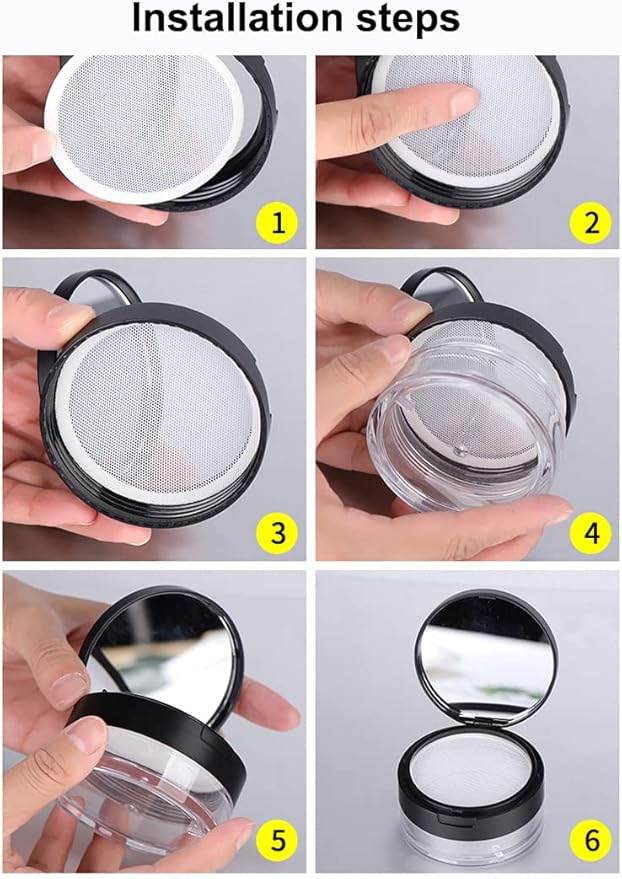 AKOAK 2 Pcs Capacity (0.67 oz) Empty Reusable mesh face) 20 ml