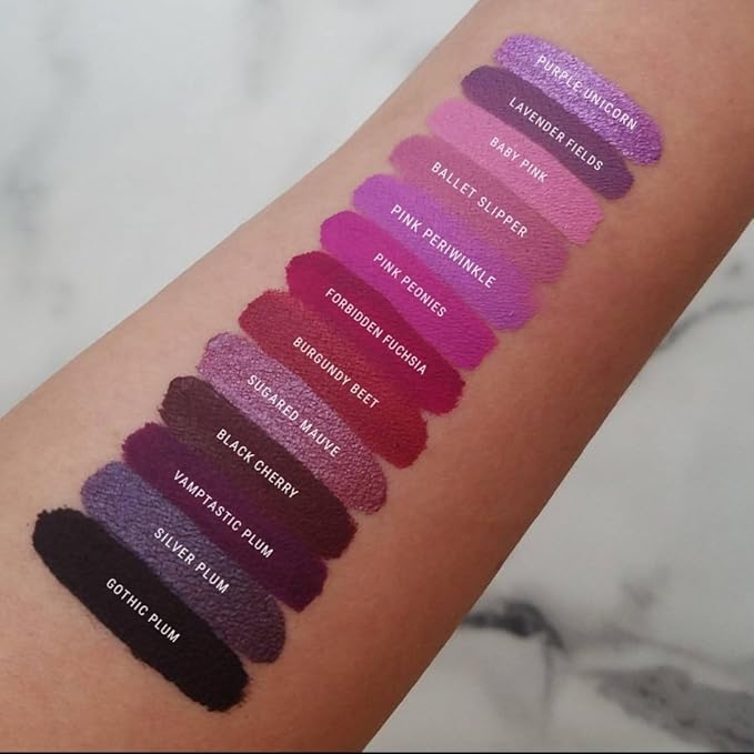 Aromi Purple Lilac Metallic Liquid Lipstick | Bright Lavender Lip Color with Shimmery Finish, Vegan and Cruelty-free, Long-Lasting, Smudge Proof (Purple Unicorn)