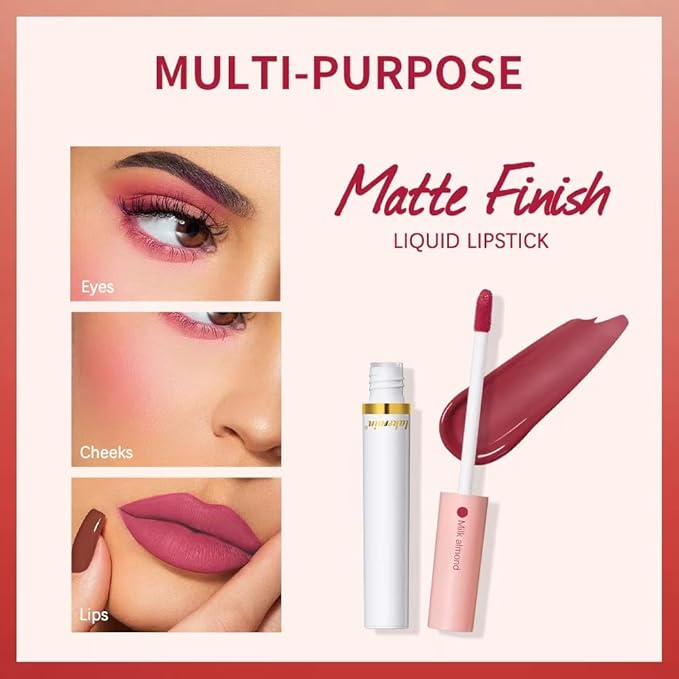 4 Colors Matte Cigarete Lipstick Set,24-Hour Long Lasting Waterproof Matte Lipstick Tube Sexy Nude Lady Lipstick lip gloss (1#)