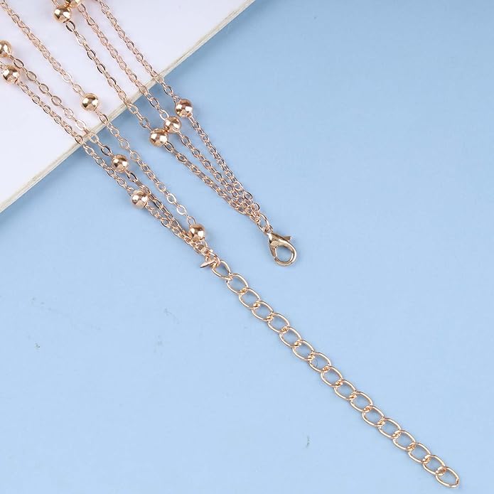 Vintage Layered Star Dangle Necklace Star