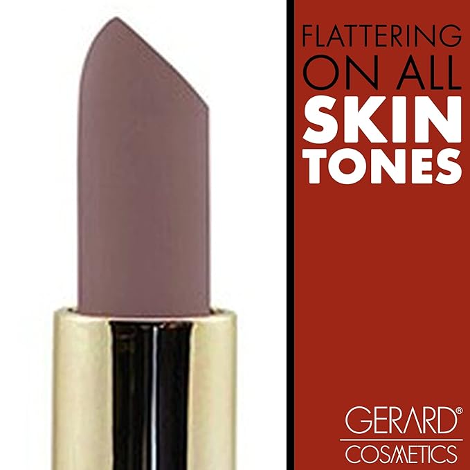 Gerard Cosmetics Lipstick Underground | Mauve Grey Lipstick with Luxe Satin Finish | Highly Pigmented, Smooth Formula with Hydrating Ingredients | Long Lasting | Cruelty Free & Made in USA