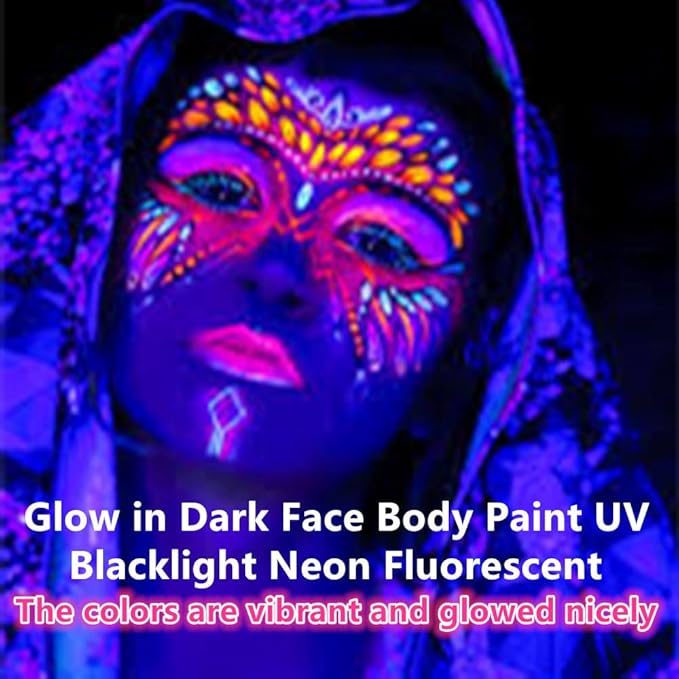 Go Ho Neon Hot Pink Body Paint Washable(2.,),under 37oz