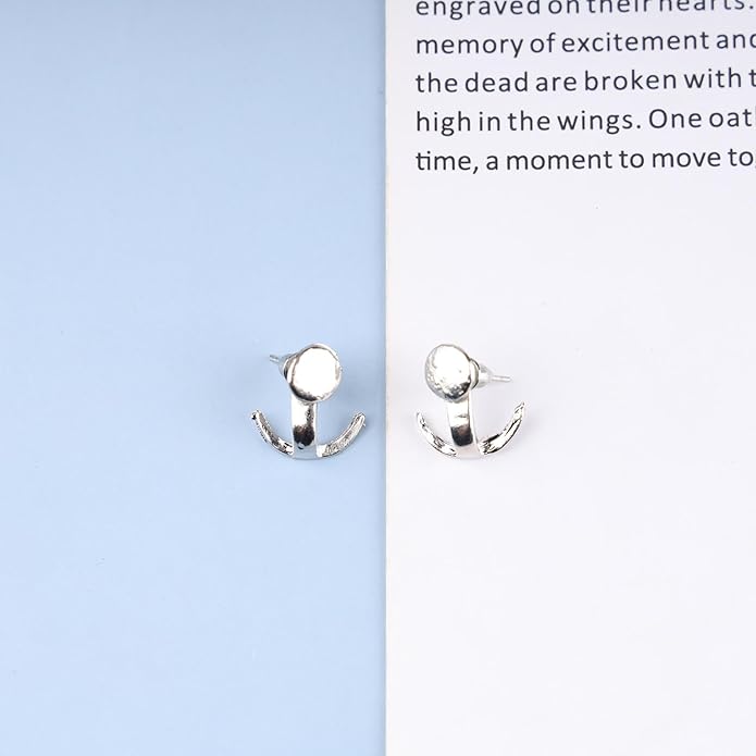 Boho Moon Ear Jackets Earrings Crescent Moon Stud