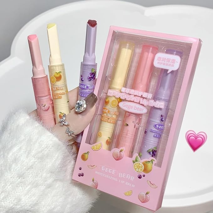 3 Colors Jelly Lipstick Tinted Lip Balm, Tinted Gloss