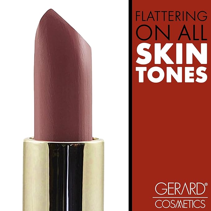 Gerard Cosmetics Lipstick French Toast | Warm Nude Lipstick with Comfort Matte Finish | Highly Pigmented, Smooth Formula with Hydrating Ingredients | Cruelty Free & Made in USA