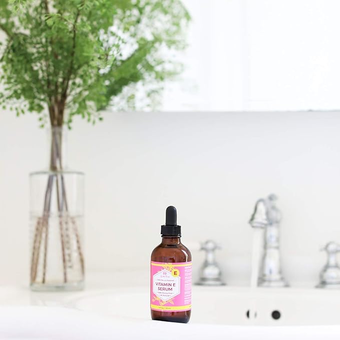 Leven Rose Vitamin E Oil Serum 100% Pure Organic All Natural for Face, Dry Skin Moisturizer, Hair & Nail Growth, Pure Makeup Remover, Cleansing Oil Large 4 oz