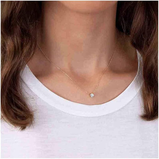 Boho Tiny Crystal Choker Gold Clear Quartz Pendant