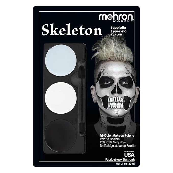 Mehron Makeup Tri-Color Character Makeup Palette | Halloween, 7 oz