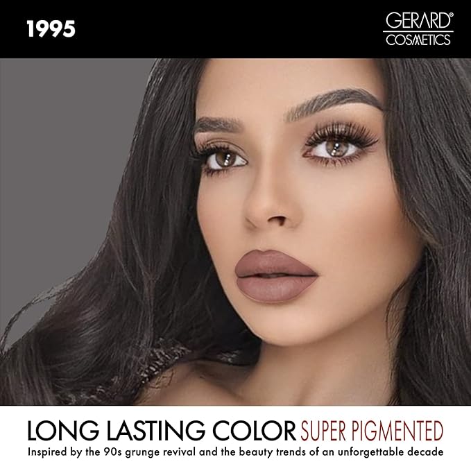 Gerard Cosmetics Lipstick 1995 | Neutral Pink Mauve Lipstick with Comfort Matte Finish | Highly Pigmented, Smooth Formula with Hydrating Ingredients | Cruelty Free & Made in USA