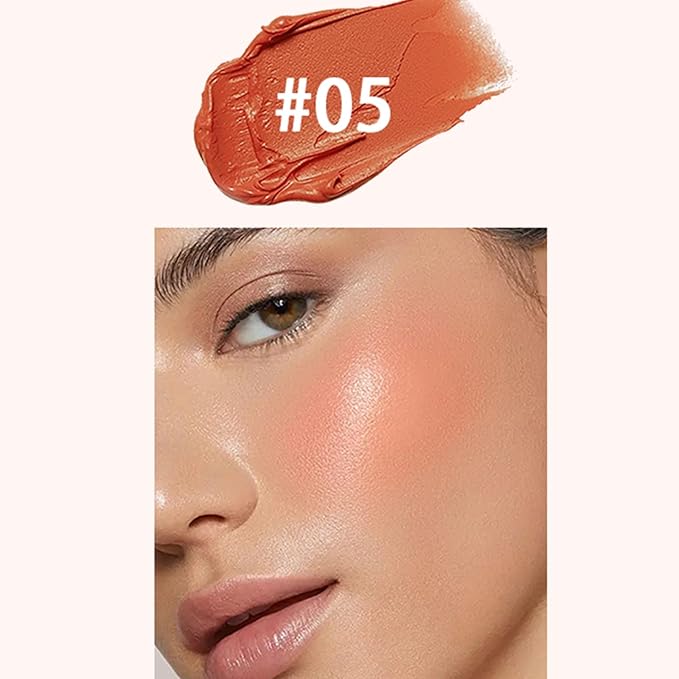 Blush for Cheeks - Buildable Cream Blush, 3-in-1 Citrus #5)