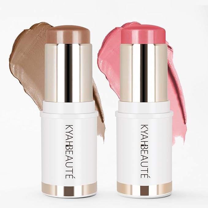 2Pcs Contour Stick Makeup,Cream Blush for Cheeks, Contour Stick