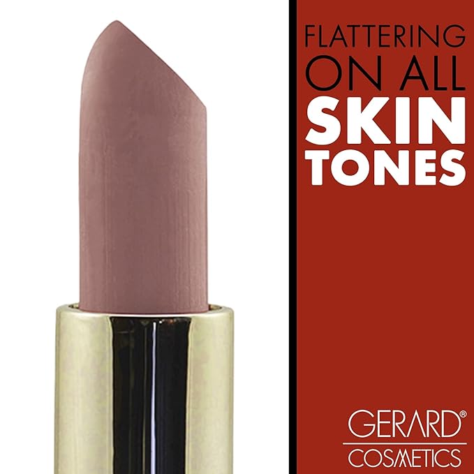 Gerard Cosmetics Lipstick Buttercup | Nude Pink Buttercup Lipstick with Luxe Satin Finish | Highly Pigmented, Smooth Formula with Hydrating Ingredients | Long Lasting | Cruelty Free & Made in USA