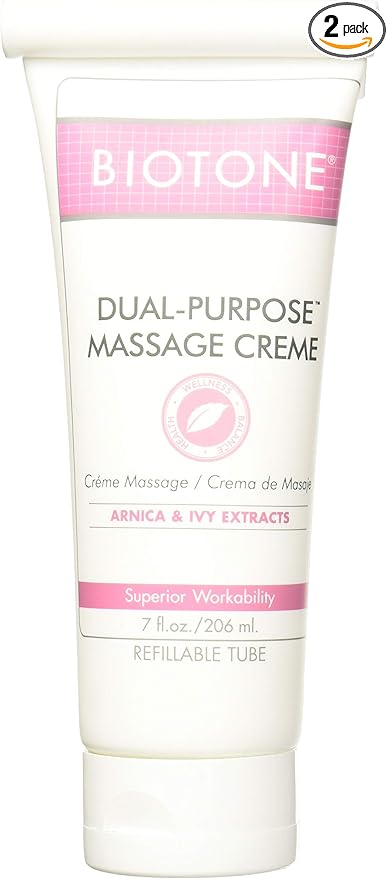 Biotone Dual Purpose Massage Creme 7 oz - Pack of 2 Tubes