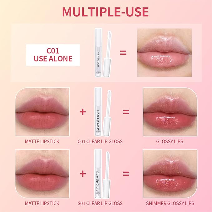 Hydrating Lip Gloss Set 6 Colors Moisturizing Glossy Hydrating