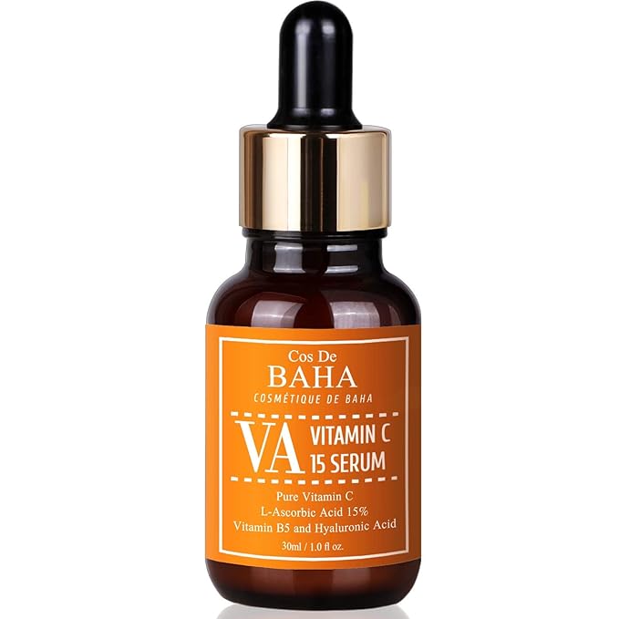 Vitamin C 15% Serum with Arbutin for Face - Brightening Facial Serum with Aloe - Professional Formula for All Skin Types, 1 Fl Oz (30ml)
