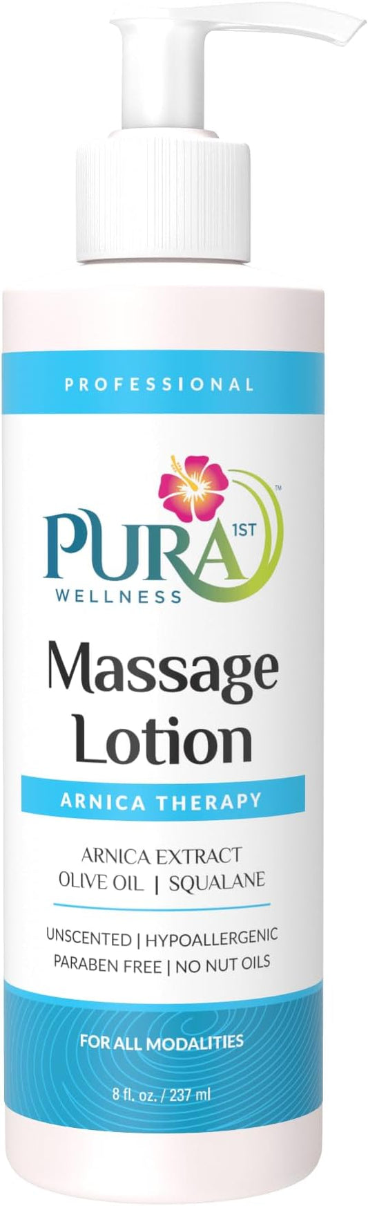 Arnica Massage Lotion, Hypoallergenic Formula, Massage Lotion for Muscle Relief, Unscented Deep Tissue Arnica Lotion, Physical Therapy Lotion, Massage Lotion for Massage Therapy, 8oz