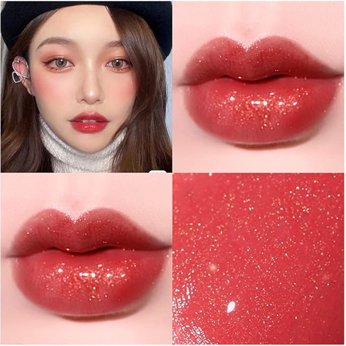 Charm Kiss 10 Colors Lip Stain Tint Set, Watery Finish Lip Tint Stain Korean Lip Gloss,Multi-use Lip and Cheek Tint,Moisturizing Waterproof Long Wear,High Pigment,Non-Sticky,Non-fading,Vivid Color