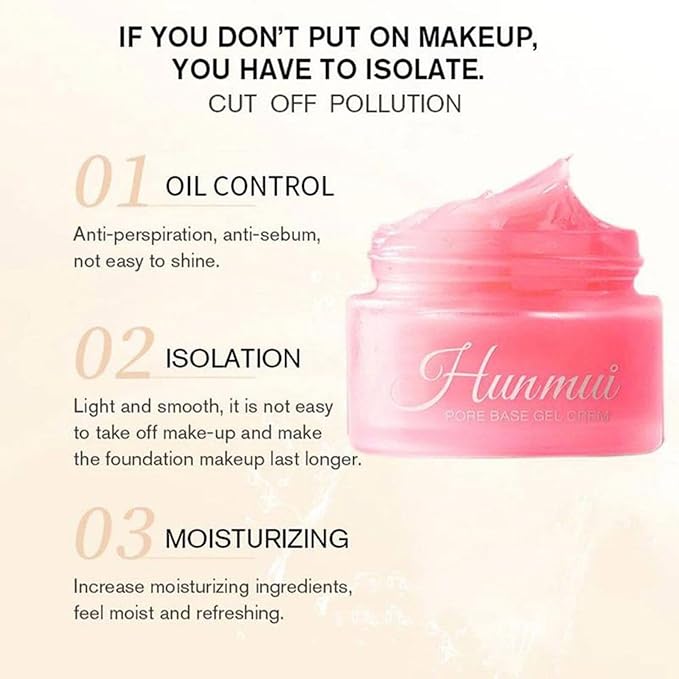 Hunmui Face Primer Pore Base Gel Cream Cover Firming Moisturizers