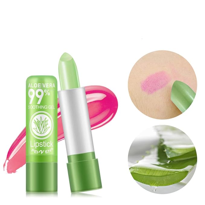 3 Pack Aloe Vera Lipstick, LemonSac Long Lasting Long