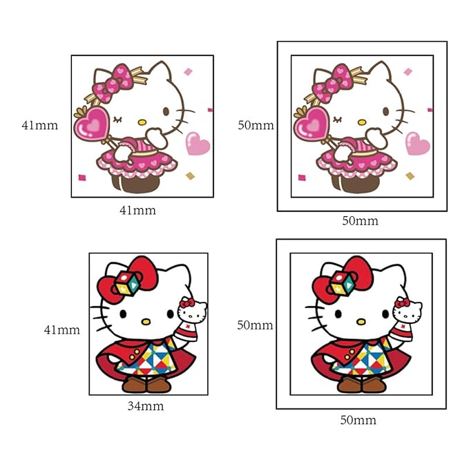 20pcs Cute Hello Kitty Temporary Tattoos for Girl, Christmas Rewards