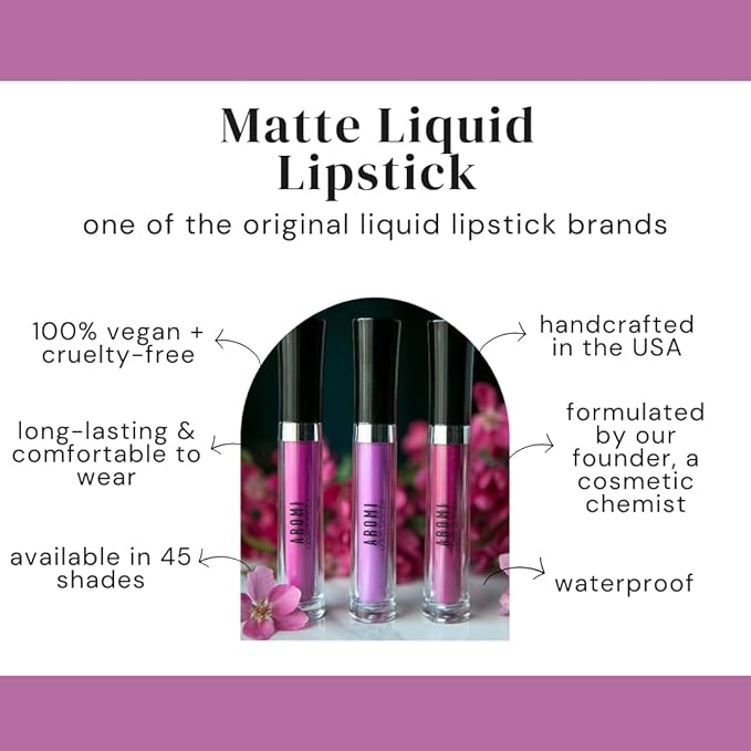 Aromi Matte Liquid Lipstick | Mango Coral Lip Color, Vegan, Cruelty-free, Long-Lasting, Kiss and Smear Proof, Handmade (Mango Tango)
