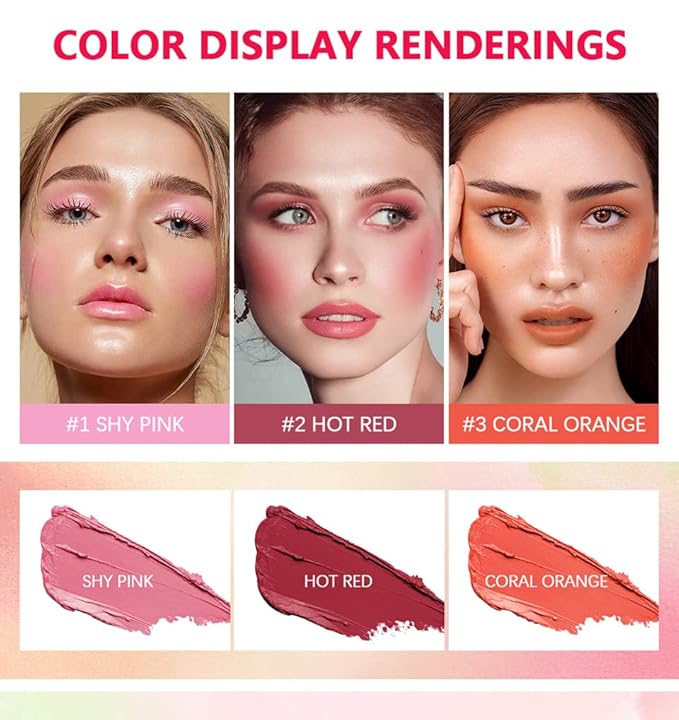 Blush Rare Beauty Liquid Blush Cream Blush Stick Lasting (3PC)